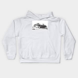 Cruise Ship In The Harbour Kids Hoodie